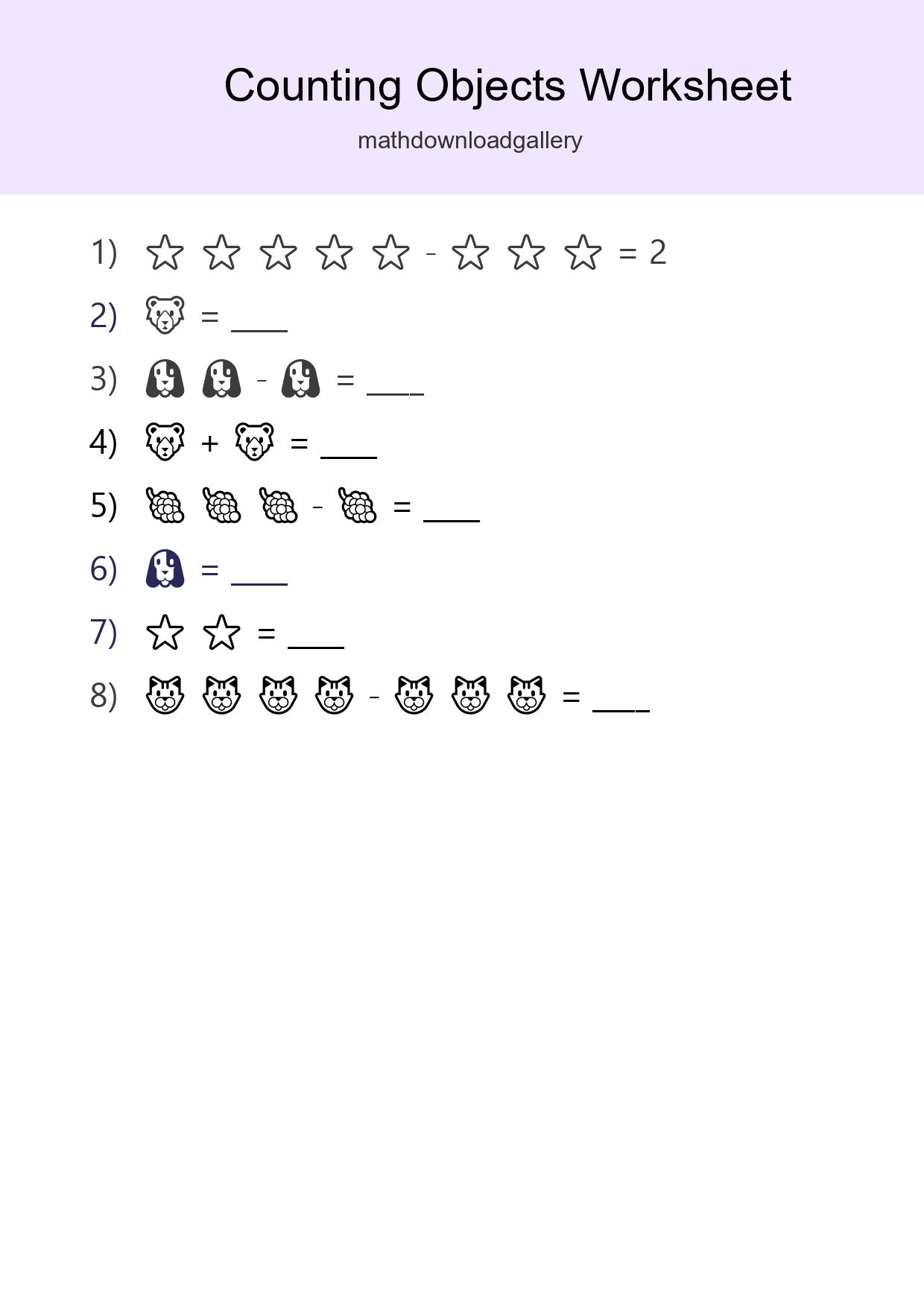 Learn Counting With Pictures Worksheet (Pre-K) - Part 168