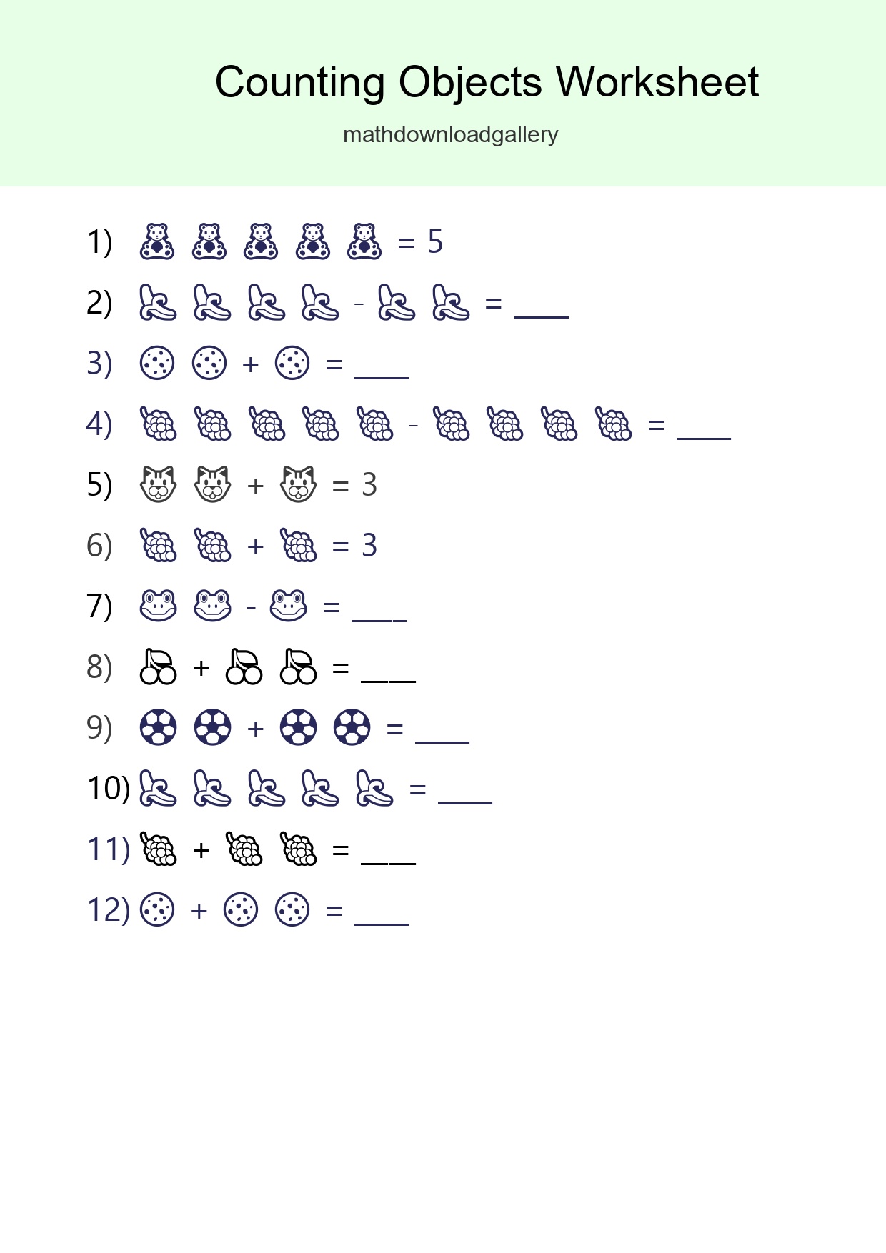 Learn Counting With Pictures Worksheet (Pre-K) - Part 80