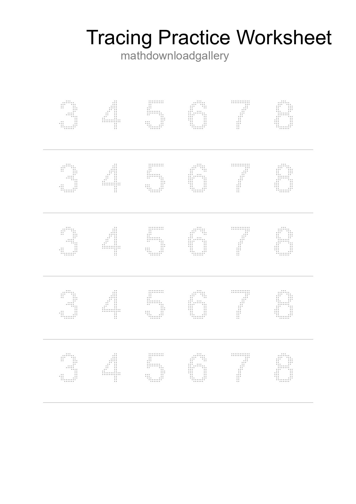 Printable Tracing Worksheet For Kids - Part 175