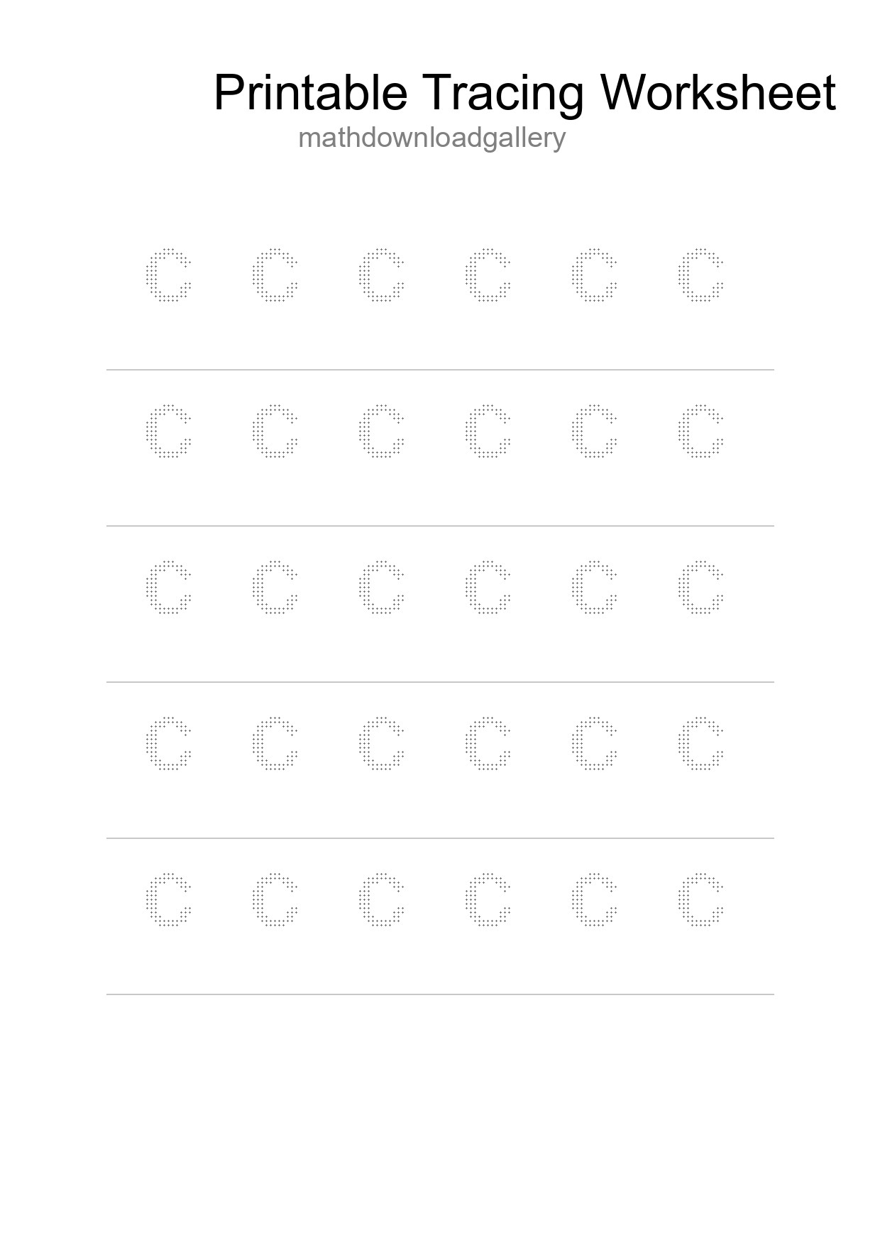 Printable Tracing Worksheet For Kids - Part 186